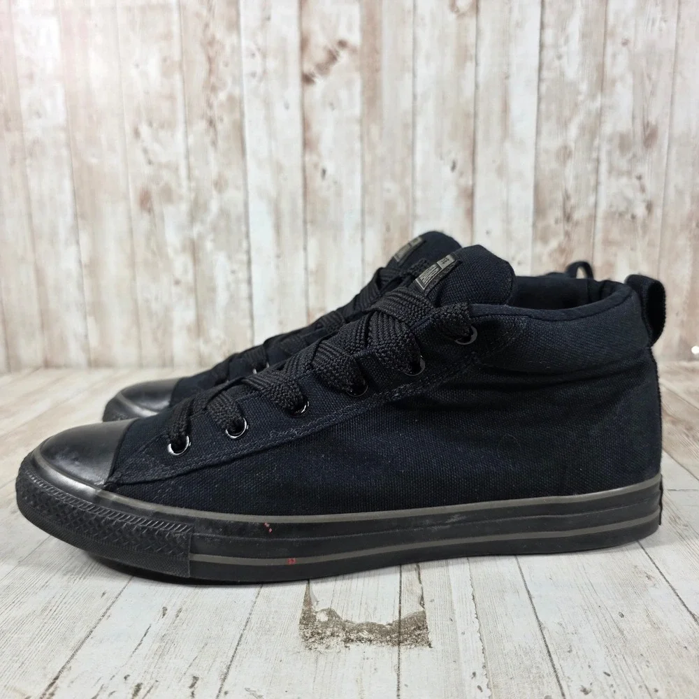Converse Chuck Taylor All Star High Street Black Canvas Mid Top mens 12 - Picture 4 of 8